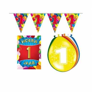 1 jarige/jaar feest versiering setje