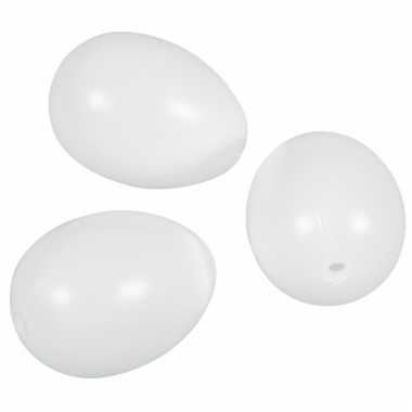 12 witte nep eieren plastic 4,5 cm