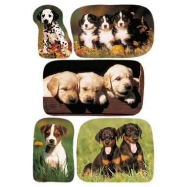 15x honden/puppy stickertjes voor kinderen