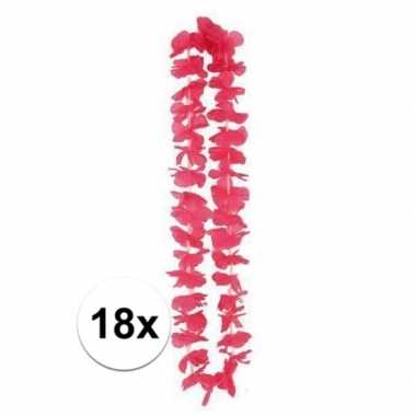 18x roze hawaii slingers 110 cm