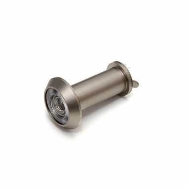 1x stuks deurspion / kijkgat / deurspionnen zilverkleurig rvs met afsluitklepje 1,6 cm