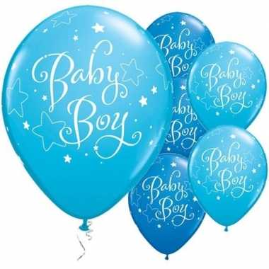 25x ballonnen babyshower jongen 28 cm