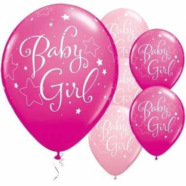 25x ballonnen babyshower meisje 28 cm