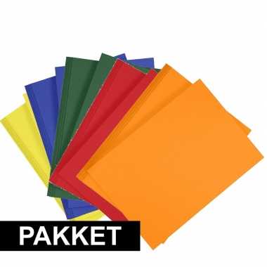 5 stuks a4 hobby karton in 5 kleuren geel/donkergroen/blauw/oranje/ro