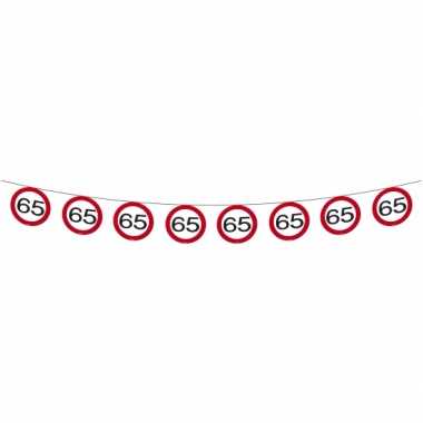 65 jaar thema slinger met verkeersborden 12 meter