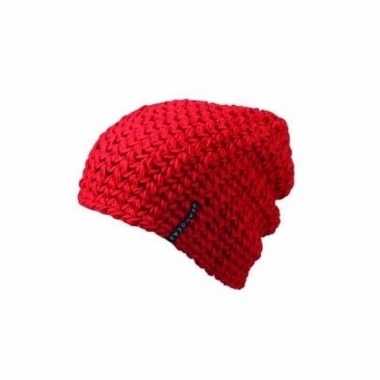 Basis wintermuts beanie rood