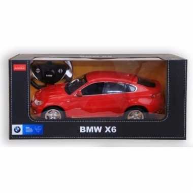 Bmw x6 rood speelgoed auto met afstandsbediening 1:14