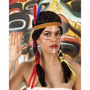 Carnaval indianen pruik voor dames