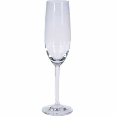 Champagne flutes glazen van glas 4x stuks