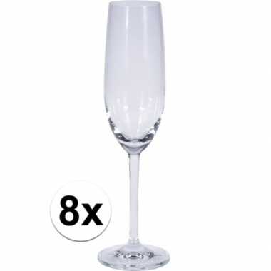 Champagne glas 8 stuks