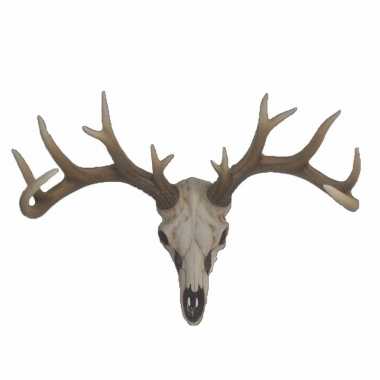 Decoratie hert schedel met gewei 56 cm