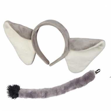 Dieren verkleed accessoire set olifant voor kinderen