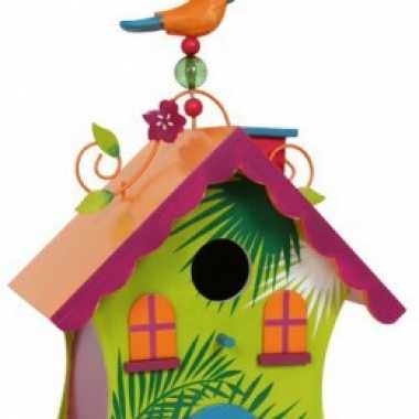 Fel gekleurd vogelhuisje tropisch