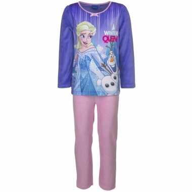 Frozen elsa velours pyjama paars voor meisjes