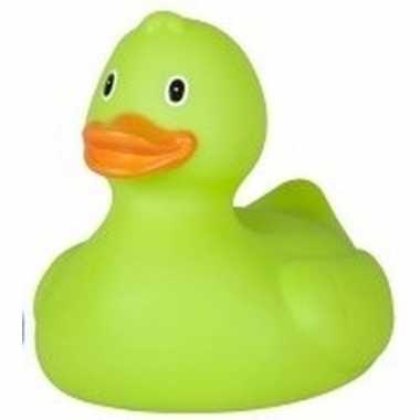 Gekleurde groene badeend groot 25 cm