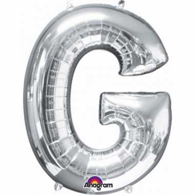 Grote letter ballon zilver g 86 cm
