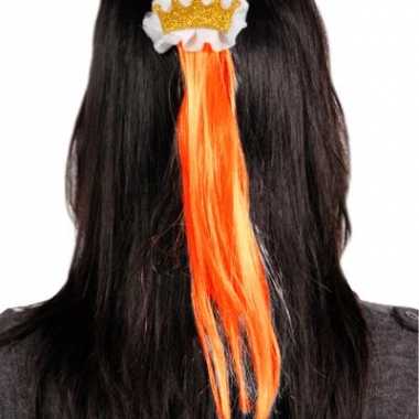 Haarspeld met oranje haar