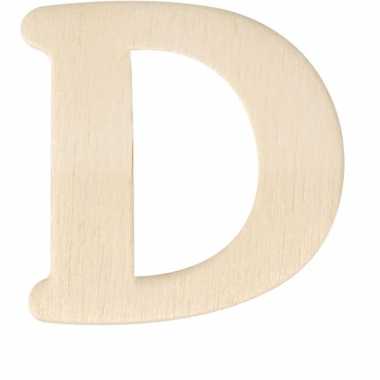 Houten naam letter d