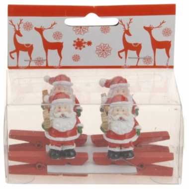 Kerstknijper met kerstman 4x