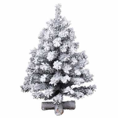 Kerstmis nep dennenboompje 60 cm besneeuwd