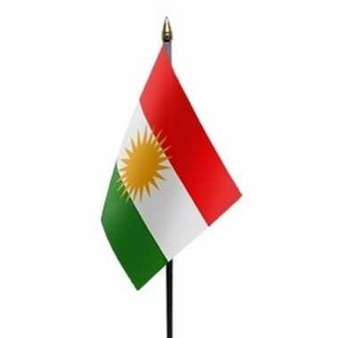 Koerdistan luxe zwaaivlaggetje polyester