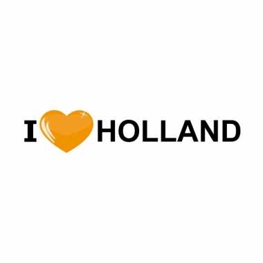 Koffer stickers i love holland oranje