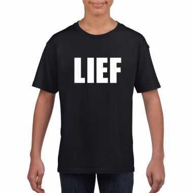 Lief tekst t-shirt zwart kinderen