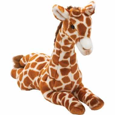 Liggende pluche giraffe knuffel 35 cm