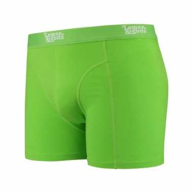 Mannen boxer lime groen gekleurd katoen