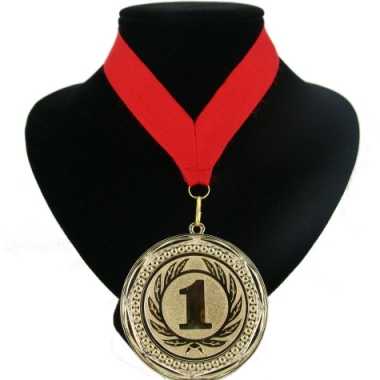 Medaille nr. 1 halslint rood