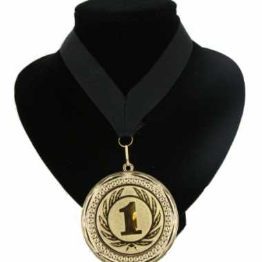 Medaille nr. 1 halslint zwart