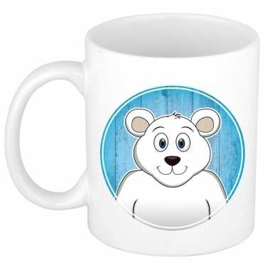Melk mok / beker met ijsberen print 300 ml