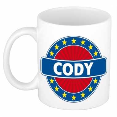 Naamartikelen cody mok / beker keramiek 300 ml