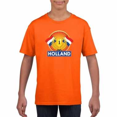 Oranje holland supporter kampioen shirt kinderen