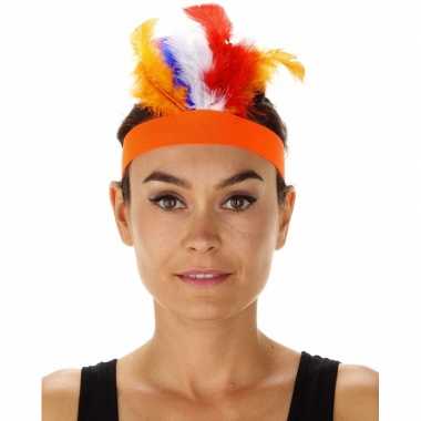 Oranje indianentooien hoofdbanden voor dames