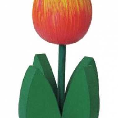 Oranje tulp souvenir 14 cm