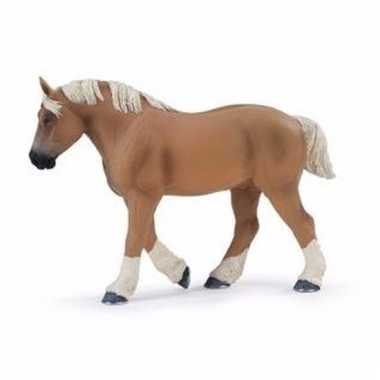 Plastic dieren paardje brabants/belgisch trekpaard 13 cm