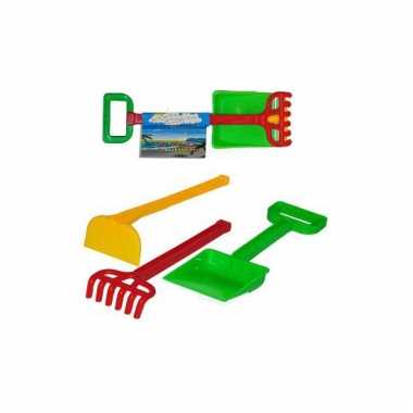 Plastic strand speelgoed set met hark