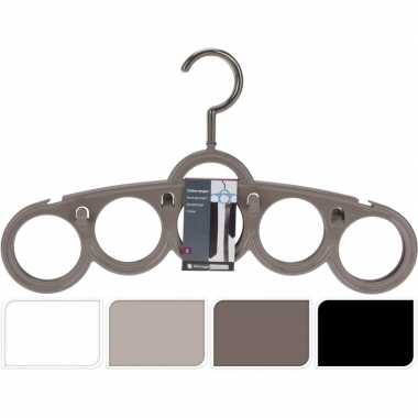 Plastic stropdas kledinghangers wit set van 2