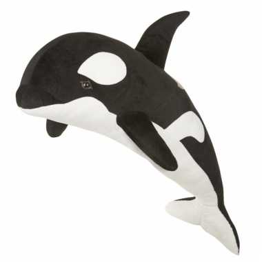 Pluche orka knuffel zwart/wit