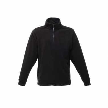 Polyester fleece trui zwart voor heren