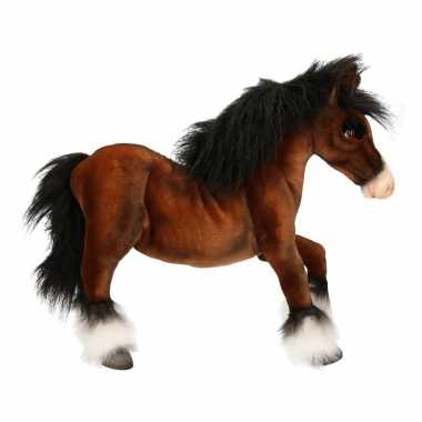 Realistische paarden knuffel clydesdale 50 cm