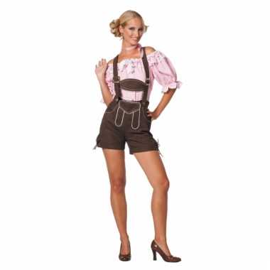 Sexy tirolerkleding lederhose bruin