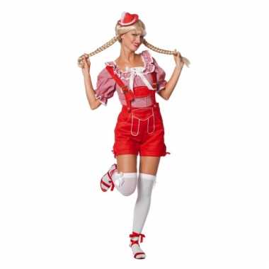 Sexy tirolerkleding lederhose rood