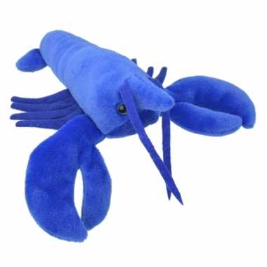 Speelgoed kreeft knuffel blauw 28 cm