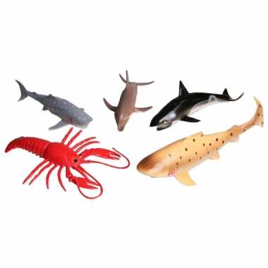 Speelgoed plastic oceaan diertjes 5 stuks