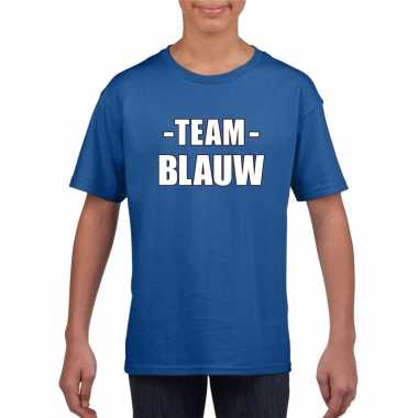 Sportdag shirt team blauw kinderen