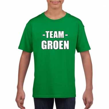 Sportdag shirt team groen kinderen