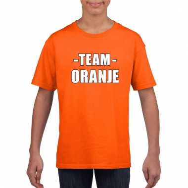 Sportdag shirt team oranje kinderen