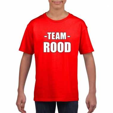 Sportdag shirt team rood kinderen